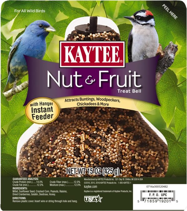 Kaytee Nut Fruit Seed Treat Bell Bird Feeder Supplies-0