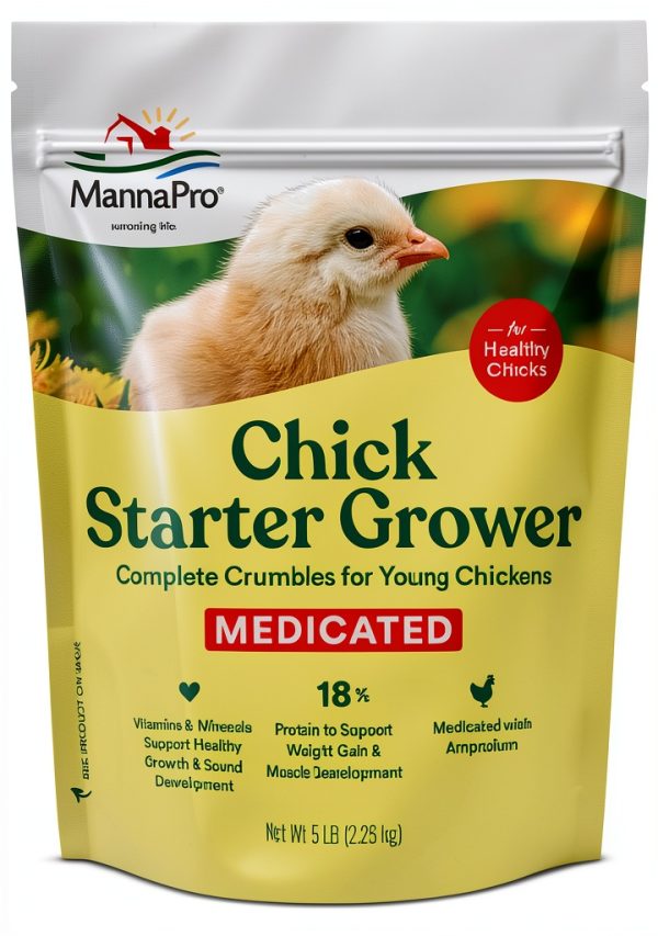 Manna Pro Medicated Chick Starter Grower Bird Feed-0