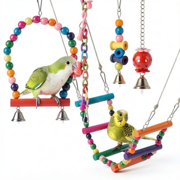 iSbaby Bird Toys for Small Parrots-5