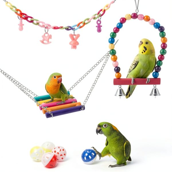 iSbaby Bird Toys for Small Parrots-4