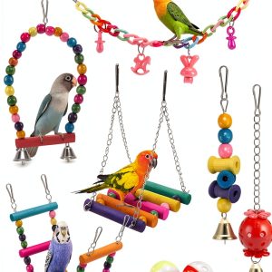 iSbaby Bird Toys for Small Parrots-0