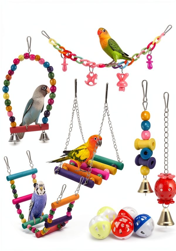 iSbaby Bird Toys for Small Parrots-0