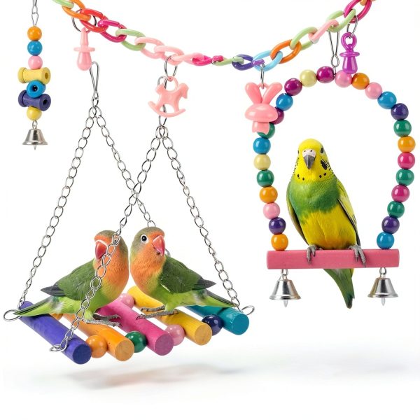iSbaby Bird Toys for Small Parrots-2