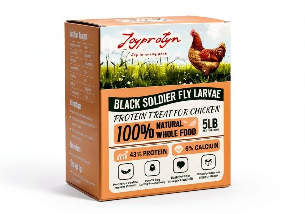 Joyprotyn Dried Black Soldier Fly Larvae 5LB High Calcium Protein Feed-0