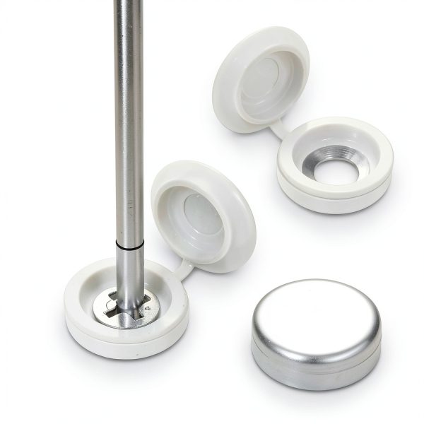 200 Pcs Hinged Screw Cover Caps, Plastic Screw Head Covers, White Screw Caps, Fold Screw Snap Covers Washer Flip Tops for Covering Screw Heads, Screw Protection (M)-1