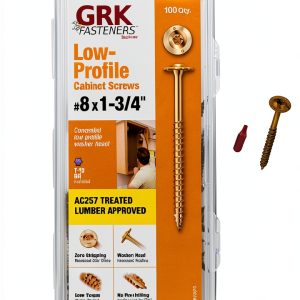 GRK Fasteners 12075 Cabinet #8 x 1-3/4" Screws 100CT-0