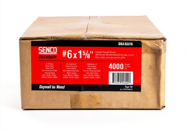 SENCO Brands 06A162PB Duraspin Collated Drywall Screw, 1 5/8"-0