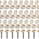 White Screw Caps 50 PCS Plastic Hinged Screw Covers by QfwdfcTrenz-0