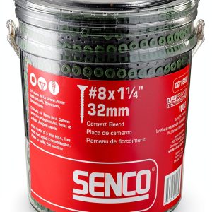 Senco 08T125W DuraSpin #8 x 1-1/4 inch Cement Board Collated Screw, 1k-0