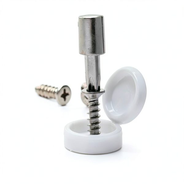 White Plastic Hinged Screw Caps Pocoxll 100 Pack Fold Snap Flip Tops-2