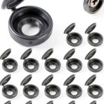 Screw Cover Caps 100pcs Generic Plastic Hinged Caps Dark Gray-0
