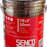 Senco 08F200Y Duraspin 8x2 Collated Screws 2" Yellow Zinc 1k Pack-0