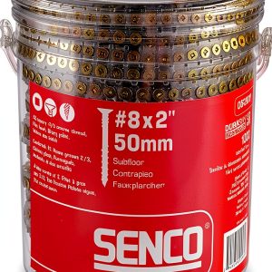 Senco 08F200Y Duraspin 8x2 Collated Screws 2" Yellow Zinc 1k Pack-0