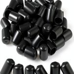 Round Rubber End Caps 100pcs 3/8" (10mm) Screw Protectors by QLXHBOT-0