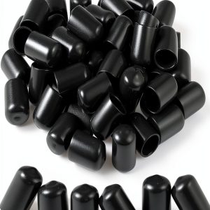 Round Rubber End Caps 100pcs 3/8" (10mm) Screw Protectors by QLXHBOT-0