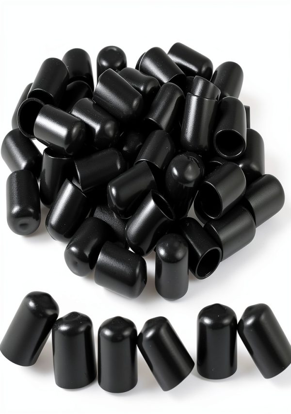 Round Rubber End Caps 100pcs 3/8" (10mm) Screw Protectors by QLXHBOT-0