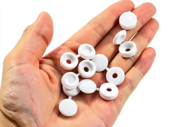 White Screw Caps 50 PCS Plastic Hinged Screw Covers by QfwdfcTrenz-2