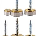 Satin Nickel Screw Covers 4pcs Solid Brass Fasteners by Rierdge-0